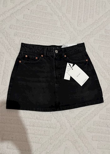 stradivarius denim mini etek - Görsel 3