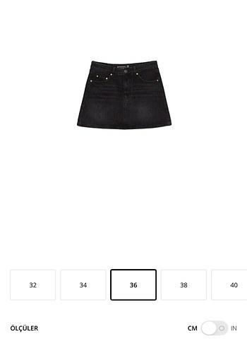 stradivarius denim mini etek - Görsel 5