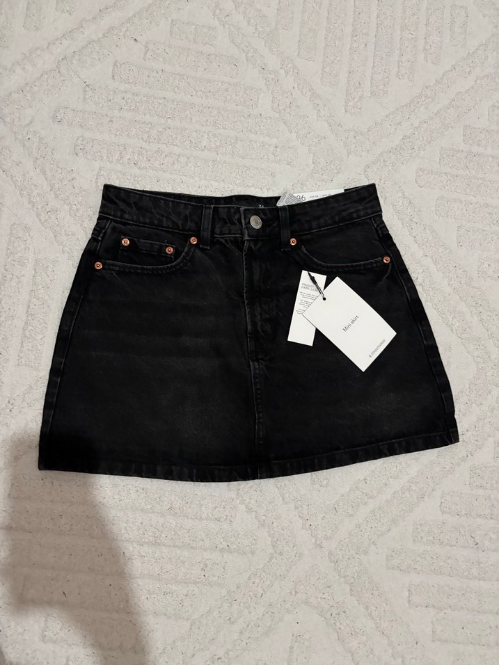 stradivarius denim mini etek - Görsel 3