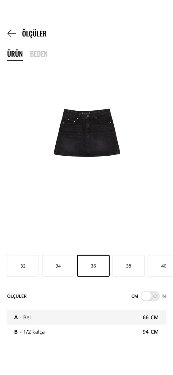 stradivarius denim mini etek - Görsel 5