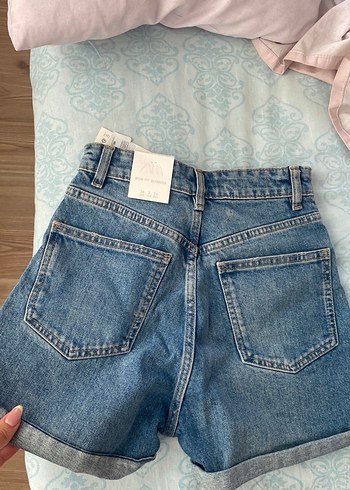 zara yüksek bel kot şort - Görsel 5