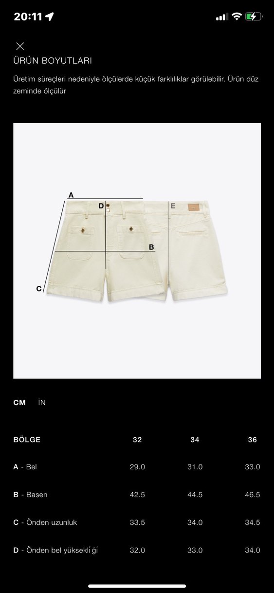 zara yüksek bel kot şort - Görsel 2