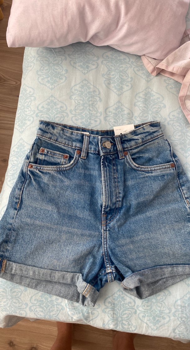 zara yüksek bel kot şort - Görsel 3