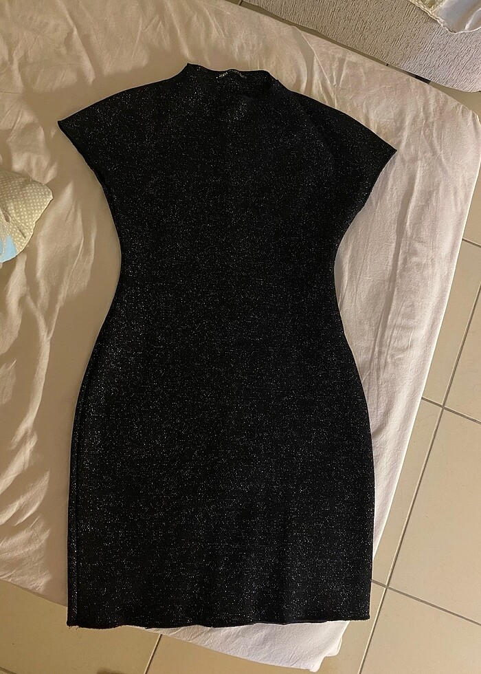 zara simli mini elbise - Görsel 3