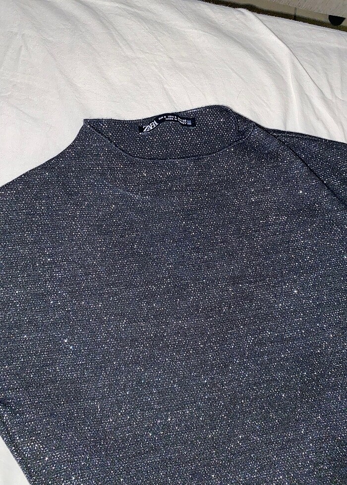 zara simli mini elbise - Görsel 4