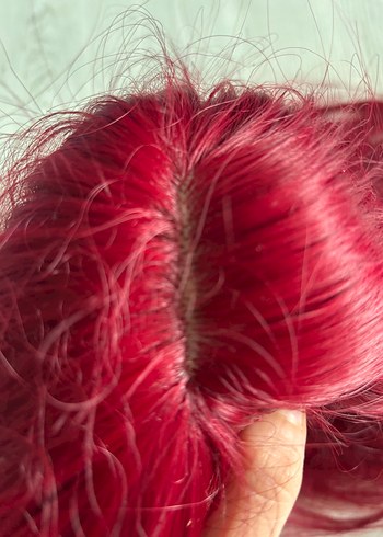  Beden bordo Renk Bordo Uzun Dalgalı Sentetik Peruk