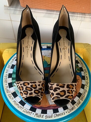 Carolinna Espinosa Leopar Topuklu 2000'ler Y2K Vintage