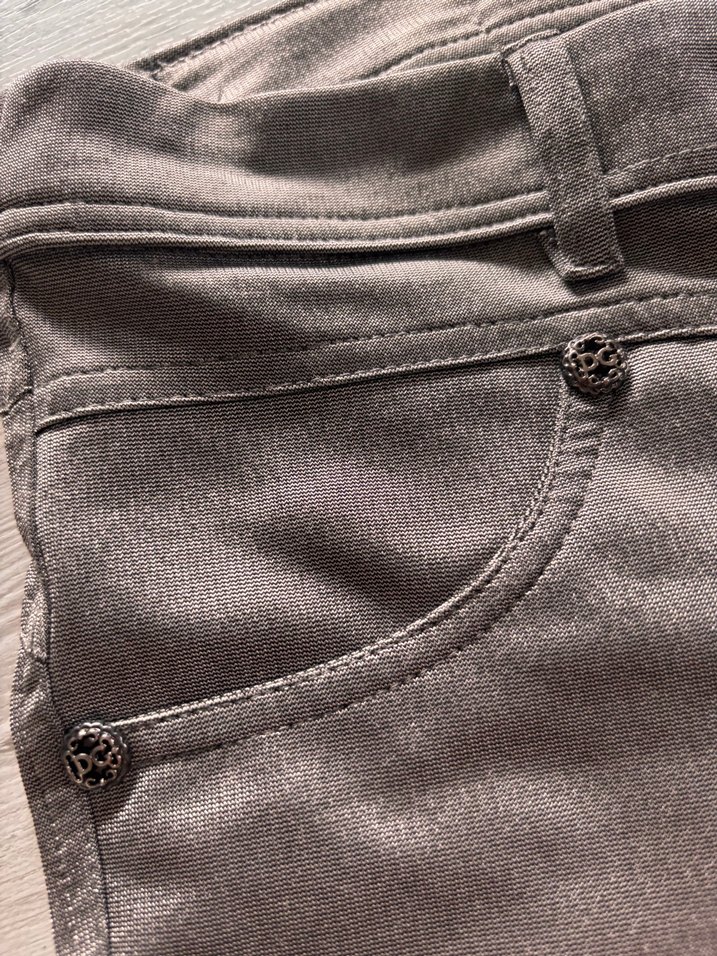 D&G Gri Mini Deri Şort - Görsel 2