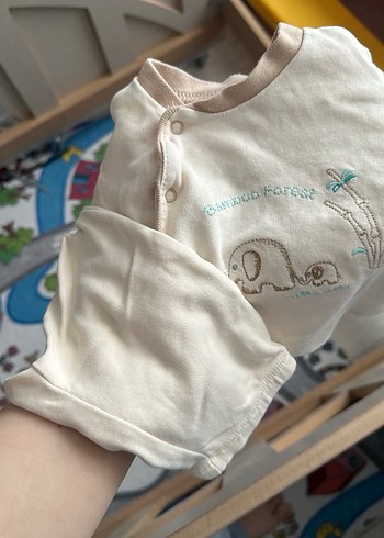 Pamuklu Baskılı Bebek Hastane Kıyafeti - Görsel 2