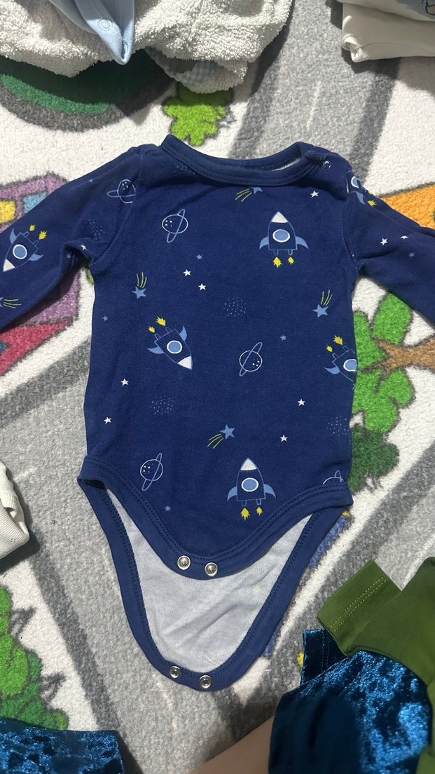 Uzun Kollu, Düğmeli Bebek Çıtçıtlı Body - Görsel 4