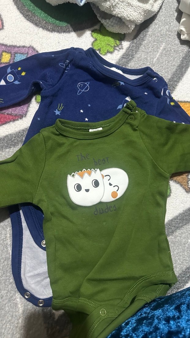 Uzun Kollu, Düğmeli Bebek Çıtçıtlı Body - Görsel 2