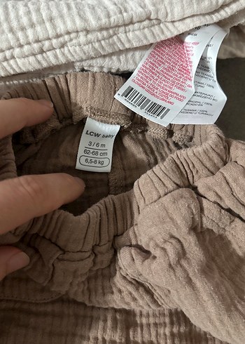 3 Ay Beden camel Renk Bej Keten Bebek Erkek Takımı Kısa Kollu