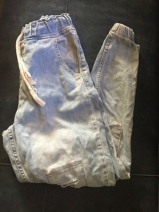 Lastikli mom jean