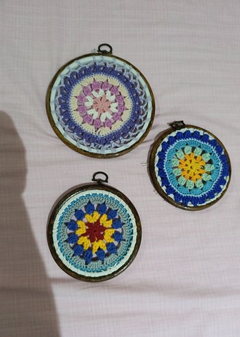 Tasarımcı Bohem Tarzda Renkli Örgü Duvar Süsleri