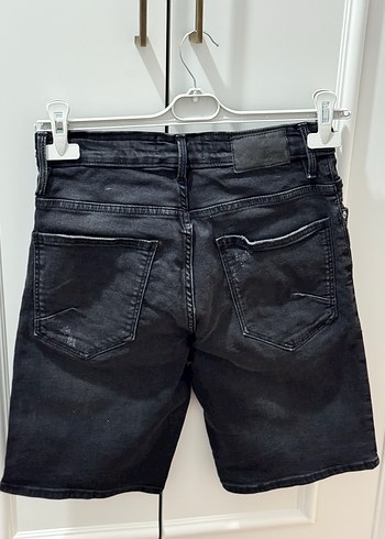 Gri Bol Kesim Erkek Kot Şort - Görsel 2