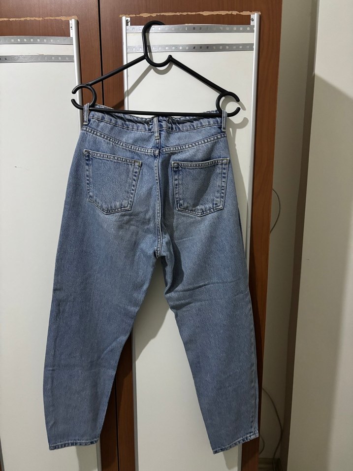 Gevşek Kesim Mavi Kot Pantolon - Görsel 2