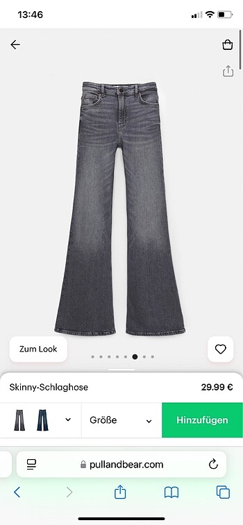 pull bear gri jean