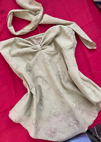 Dantel Detaylı Straplez bluz - Görsel 7