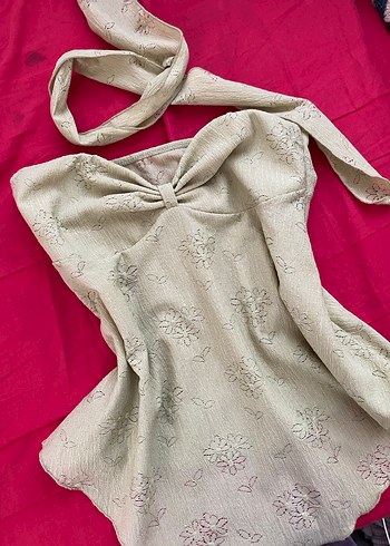 Dantel Detaylı Straplez bluz - Görsel 9