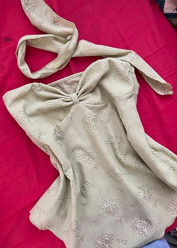 Dantel Detaylı Straplez bluz - Görsel 3