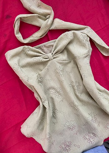 Dantel Detaylı Straplez bluz - Görsel 10