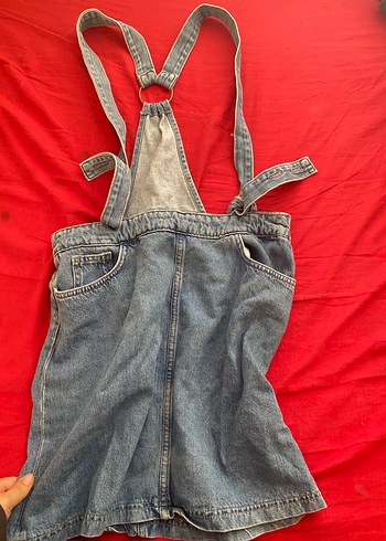 Kadın Gri Kot Midi Tulum - Görsel 5