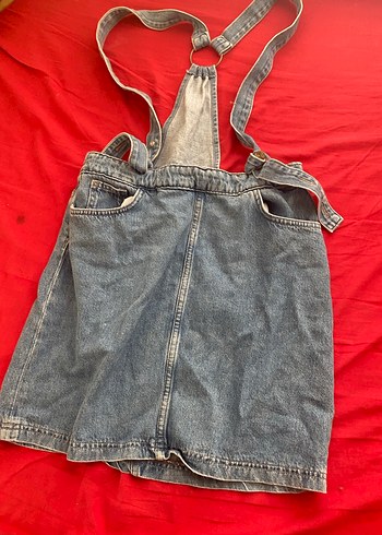 Kadın Gri Kot Midi Tulum - Görsel 2