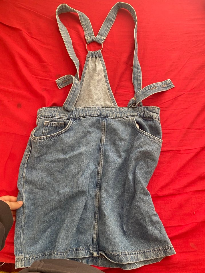 Kadın Gri Kot Midi Tulum - Görsel 4