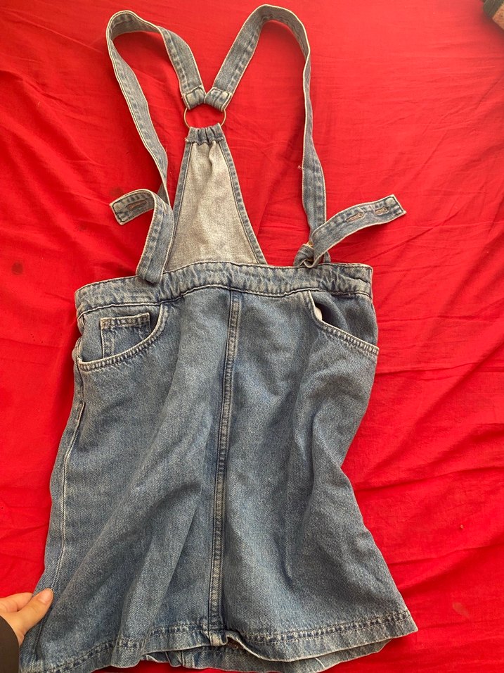 Kadın Gri Kot Midi Tulum - Görsel 5