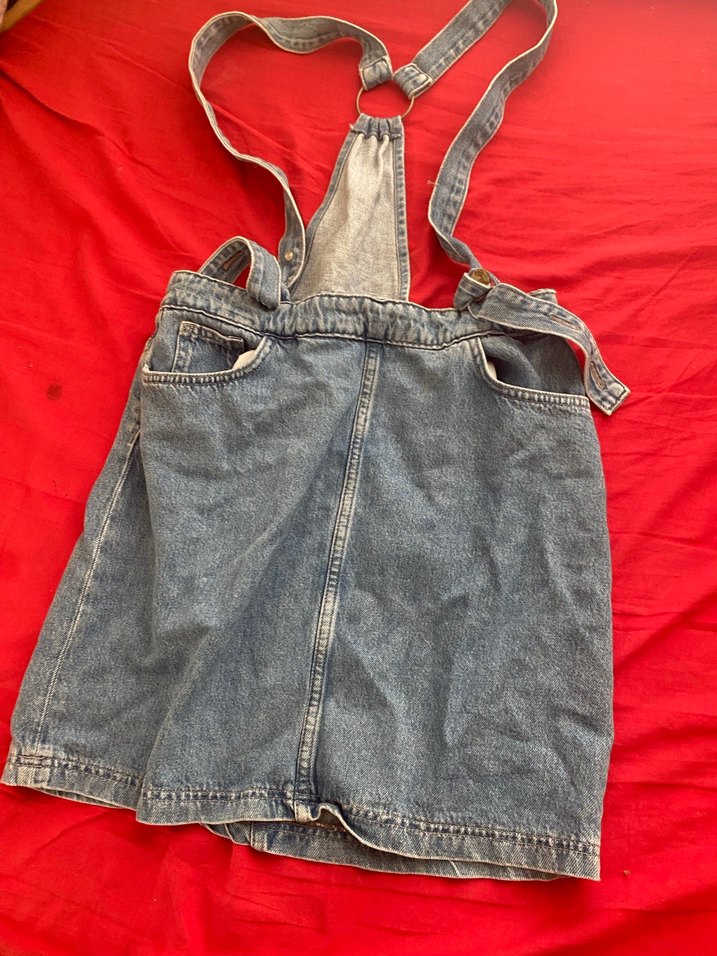 Kadın Gri Kot Midi Tulum - Görsel 2