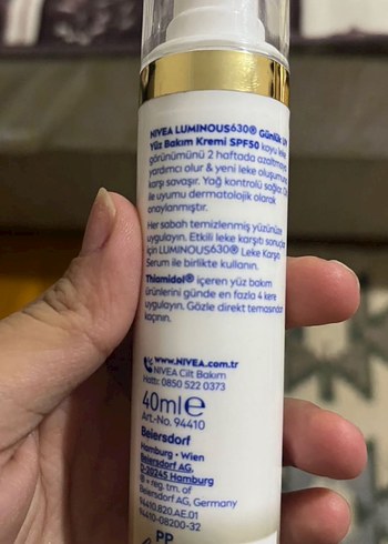 Nivea Luminous Antispot SPF 50 Gündüz Kremi - Görsel 2