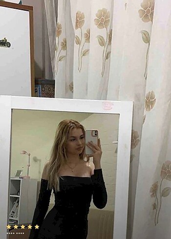 Siyah Straplez Uzun Kollu Mini Elbise - Görsel 5