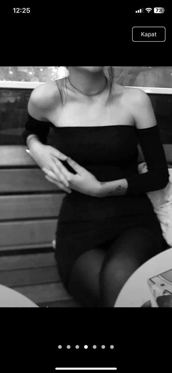 Siyah Straplez Uzun Kollu Mini Elbise - Görsel 3