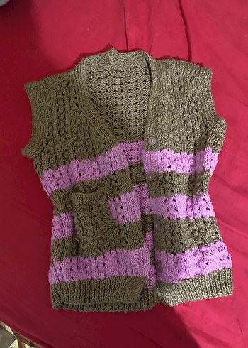 Çok Renkli Örgü çocuk Süveter - Görsel 7