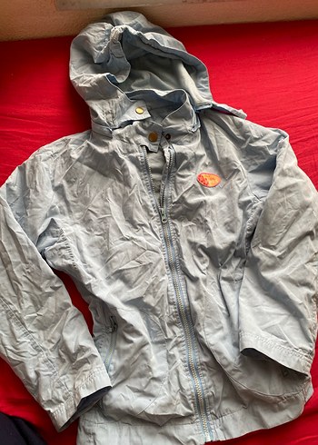 Kapüşonlu mavi Yağmurluk - Görsel 7