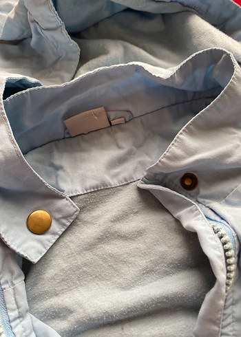 Kapüşonlu mavi Yağmurluk - Görsel 11