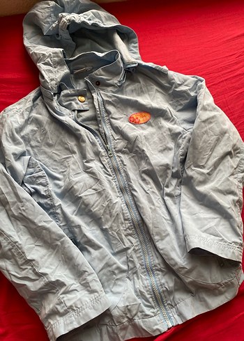 Kapüşonlu mavi Yağmurluk - Görsel 3