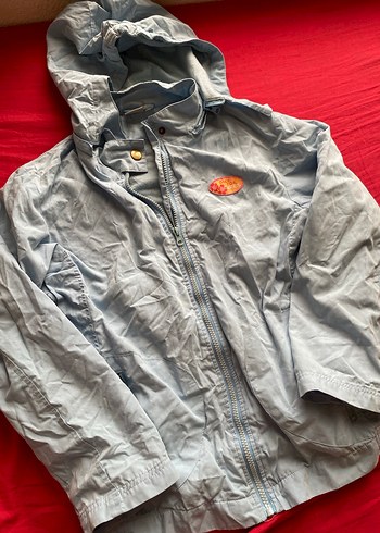 Kapüşonlu mavi Yağmurluk - Görsel 2