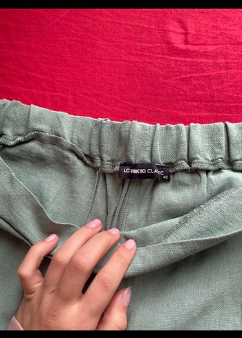 Gri Keten Mini Bol Kesim Şort - Görsel 3