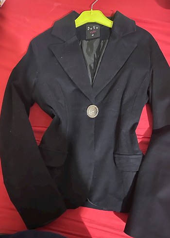 Siyah Süet Kadın Blazer Ceket - Görsel 2