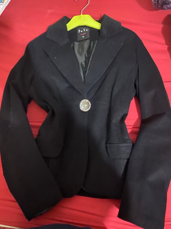 Siyah Süet Kadın Blazer Ceket - Görsel 3