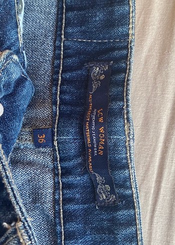 36 Beden Mavi Denim Midi Mini Etek
