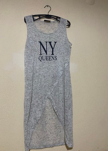 Zara Gri Baskılı Uzun Kadın plaj elbise