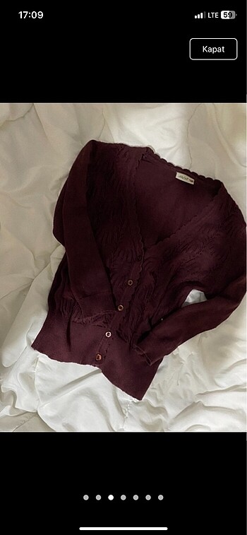 s Beden Dilvin Bordo Bluz