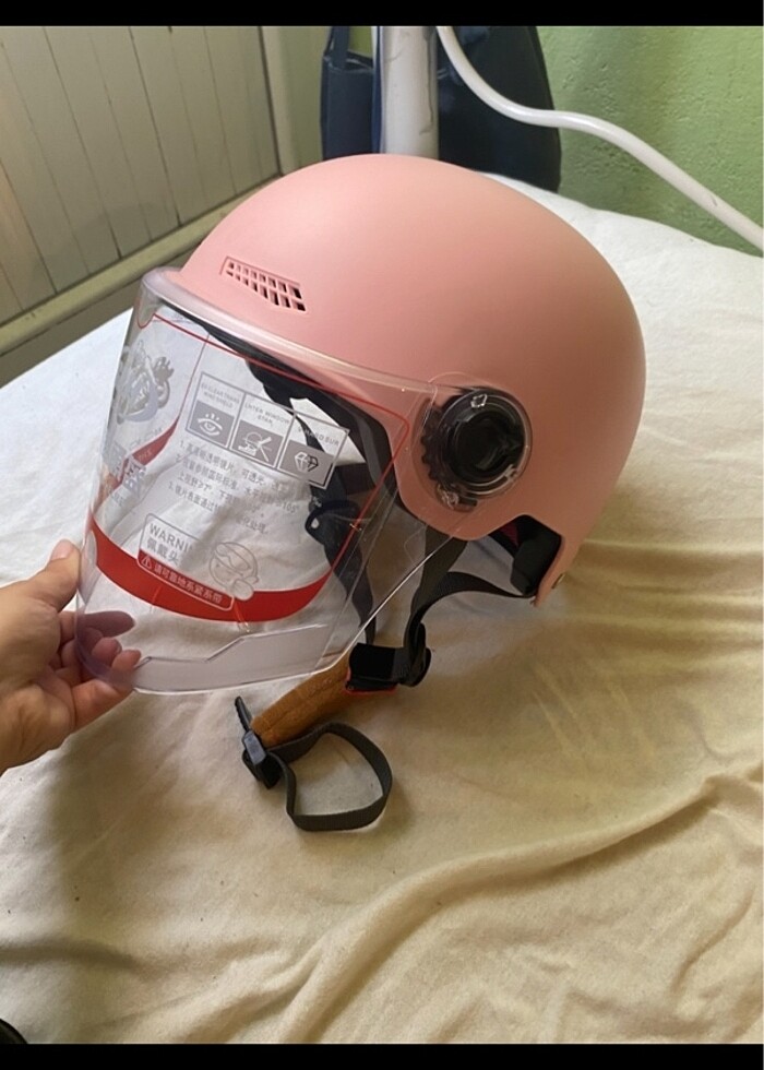 Pembe Motor Kaskı - Görsel 3