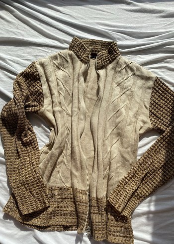 Bohem Tarzı Bej Örgü Kadın Kazak - Görsel 5