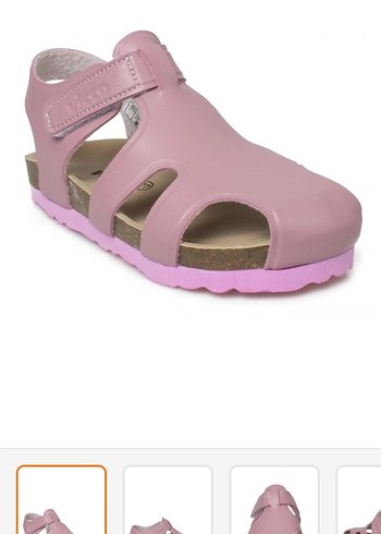 Kız Çocuk Pembe Tokalı Sandalet