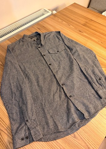 Gri Erkek Düğmeli Uzun Kollu Gömlek - Görsel 2