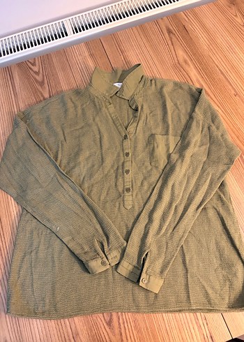 Erkek Keten Gömlek Uzun Kollu Düğmeli - Görsel 3