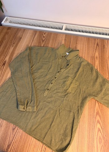 Erkek Keten Gömlek Uzun Kollu Düğmeli - Görsel 2